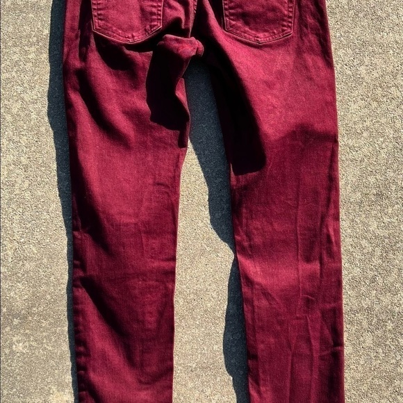 MANGO Jeans Women's Size 6 Wine Burgundy Skinny Slacks Pants Purple Slim Stretch - Picture 6 of 11
